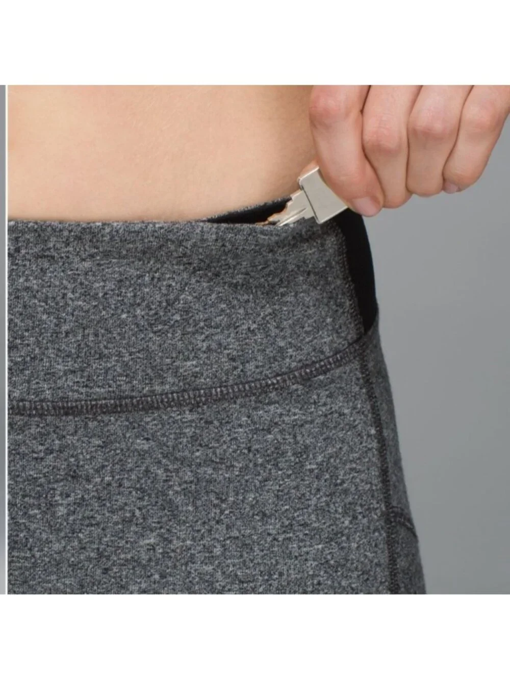 Lululemon Motivate Pant Heathered Speckled Black / Black